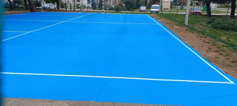 Završeno označavanje i bojanje sportskog terena u Banjolama